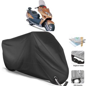 Coverplus Çelik Motor Tiger 150 Siyah Motosiklet Branda