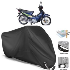 Coverplus Çelik Motor XGJ 100-7 Siyah Motosiklet Branda