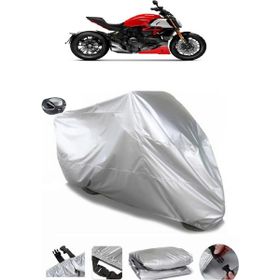 Coverplus Ducati Diavel 1260 Gri Arka Çanta Uyumlu Su Geçirmez Motosiklet Brandası