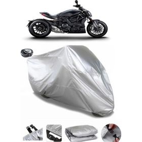 Coverplus Ducati Diavel Dark Gri Arka Çanta Uyumlu Su Geçirmez Motosiklet Brandası