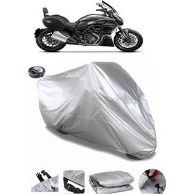Coverplus Ducati Diavel Strada Gri Arka Çanta Uyumlu Su Geçirmez Motosiklet Brandası