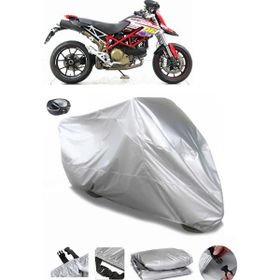 Coverplus Ducati Hypermotard 1100 Gri Arka Çanta Uyumlu Su Geçirmez Motosiklet Brandası