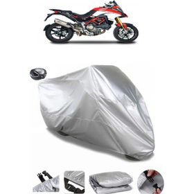 Coverplus Ducati Multistrada 1200 Pikes Peak Gri Arka Çanta Uyumlu Su Geçirmez Motosiklet Brandası
