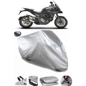 Coverplus Ducati Multistrada 1260 S Gri Arka Çanta Uyumlu Su Geçirmez Motosiklet Brandası