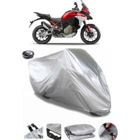 Coverplus Ducati Multistrada Gri Arka Çanta Uyumlu Su Geçirmez Motosiklet Brandası