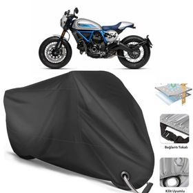 Coverplus Ducati Scrambler Café Racer Siyah Motosiklet Branda