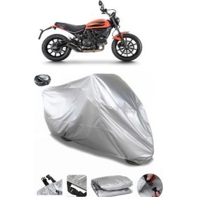 Coverplus Ducati Scrambler Sixty2 Gri Arka Çanta Uyumlu Su Geçirmez Motosiklet Brandası
