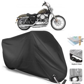 Coverplus Harley-Davidson Sportster 72 Siyah Motosiklet Branda