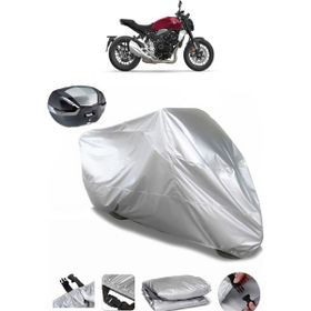 Coverplus Honda CB 1000 R Gri Arka Çanta Uyumlu Su Geçirmez Motosiklet Brandası