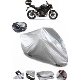 Coverplus Honda CB 500 Gri Arka Çanta Uyumlu Su Geçirmez Motosiklet Brandası