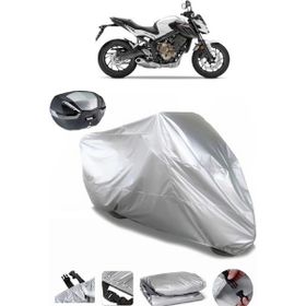 Coverplus Honda CB 650 F Gri Arka Çanta Uyumlu Su Geçirmez Motosiklet Brandası