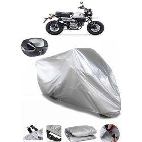 Coverplus Honda Monkey 125 Gri Arka Çanta Uyumlu Su Geçirmez Motosiklet Brandası