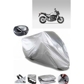 Coverplus Honda NC 700 S Gri Arka Çanta Uyumlu Su Geçirmez Motosiklet Brandası