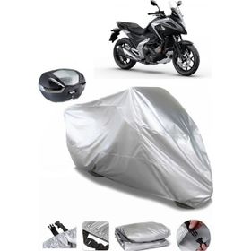 Coverplus Honda NC 750 X DCT Gri Arka Çanta Uyumlu Su Geçirmez Motosiklet Brandası