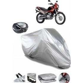 Coverplus Honda NX 4 Falcon Gri Arka Çanta Uyumlu Su Geçirmez Motosiklet Brandası