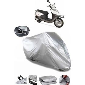 Coverplus Honda Spacy 125 Gri Arka Çanta Uyumlu Su Geçirmez Motosiklet Brandası