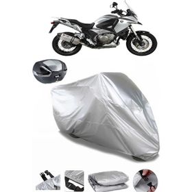 Coverplus Honda VFR 1200 X Crosstourer DCT Gri Arka Çanta Uyumlu Su Geçirmez Motosiklet Brandası