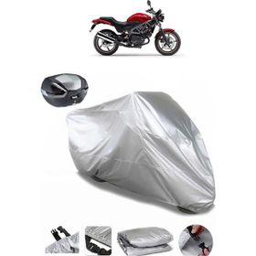 Coverplus Honda VTR 250 Gri Arka Çanta Uyumlu Su Geçirmez Motosiklet Brandası