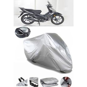 Coverplus Honda Wing-Go Gri Arka Çanta Uyumlu Su Geçirmez Motosiklet Brandası