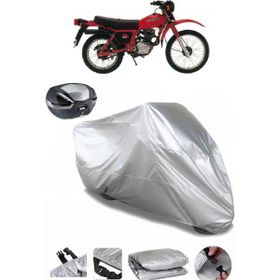 Coverplus Honda XL 185 S Gri Arka Çanta Uyumlu Su Geçirmez Motosiklet Brandası