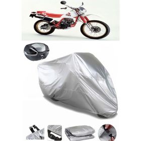 Coverplus Honda XL 200 Gri Arka Çanta Uyumlu Su Geçirmez Motosiklet Brandası