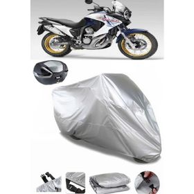 Coverplus Honda XL 700 Transalp Gri Arka Çanta Uyumlu Motosiklet Brandası