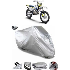 Coverplus Husqvarna FE 250 Gri Arka Çanta Uyumlu Su Geçirmez Motosiklet Brandası