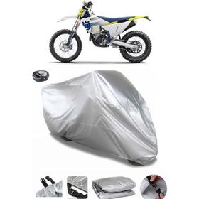 Coverplus Husqvarna FE 350 Gri Arka Çanta Uyumlu Su Geçirmez Motosiklet Brandası