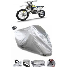 Coverplus Husqvarna TE 125 Gri Arka Çanta Uyumlu Su Geçirmez Motosiklet Brandası