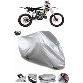 Coverplus Husqvarna TE 250 Gri Arka Çanta Uyumlu Su Geçirmez Motosiklet Brandası