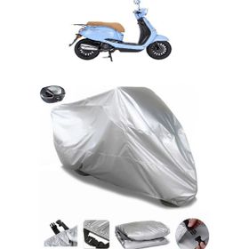 Coverplus Kanuni Visal 125 Gri Arka Çanta Uyumlu Su Geçirmez Motosiklet Brandası
