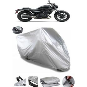 Coverplus Kawasaki EN 500 Gri Arka Çanta Uyumlu Su Geçirmez Motosiklet Brandası