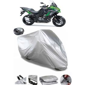 Coverplus Kawasaki KLZ 1000 Versys Gri Arka Çanta Uyumlu Su Geçirmez Motosiklet Brandası