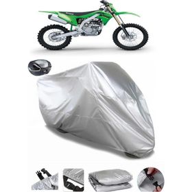 Coverplus Kawasaki KX 250 Gri Arka Çanta Uyumlu Su Geçirmez Motosiklet Brandası