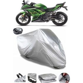 Coverplus Kawasaki Ninja 300 Gri Arka Çanta Uyumlu Su Geçirmez Motosiklet Brandası