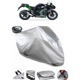 Coverplus Kawasaki Ninja H2 SX Gri Arka Çanta Uyumlu Su Geçirmez Motosiklet Brandası