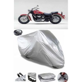 Coverplus Kawasaki VN 1500 Classic Tourer Gri Arka Çanta Uyumlu Su Geçirmez Motosiklet Brandası