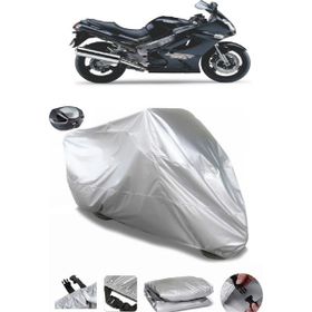 Coverplus Kawasaki ZZR 1200 Arka Çanta Uyumlu Su Geçirmez Gri Motosiklet Branda