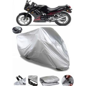 Coverplus Kawasaki ZZR 250 Gri Arka Çanta Uyumlu Su Geçirmez Motosiklet Brandası