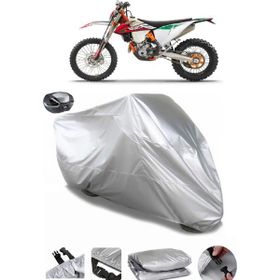 Coverplus KTM 250 EXC-F Six Days Gri Arka Çanta Uyumlu Su Geçirmez Motosiklet Brandası
