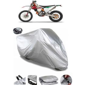 Coverplus KTM 250 EXC Six Days Gri Arka Çanta Uyumlu Su Geçirmez Motosiklet Brandası