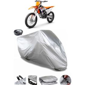 Coverplus KTM 250 XF Gri Arka Çanta Uyumlu Su Geçirmez Motosiklet Brandası