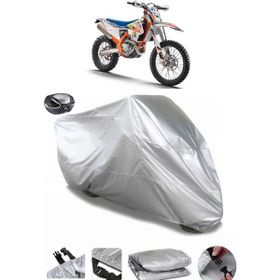 Coverplus KTM 350 EXC-F Gri Arka Çanta Uyumlu Su Geçirmez Motosiklet Brandası