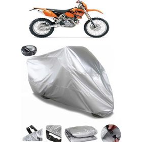 Coverplus KTM 525 EXC Gri Arka Çanta Uyumlu Su Geçirmez Motosiklet Brandası