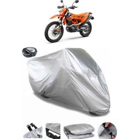 Coverplus KTM 690 Enduro R Gri Arka Çanta Uyumlu Su Geçirmez Motosiklet Brandası