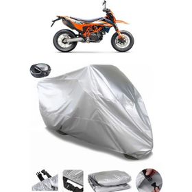 Coverplus KTM 690 SMC R Gri Arka Çanta Uyumlu Su Geçirmez Motosiklet Brandası