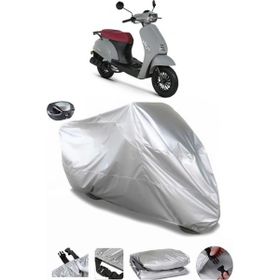 Coverplus Kuba Bluebird Gri Arka Çanta Uyumlu Su Geçirmez Motosiklet Brandası