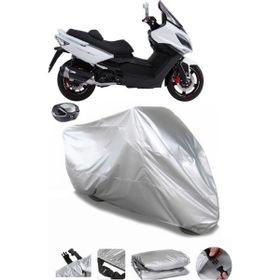 Coverplus Kymco Xciting 500 Gri Arka Çanta Uyumlu Su Geçirmez Motosiklet Brandası