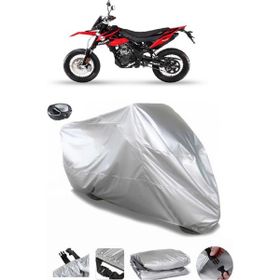 Coverplus Malaguti XSM 125 Gri Arka Çanta Uyumlu Su Geçirmez Motosiklet Brandası