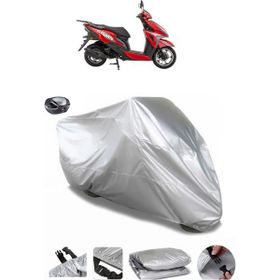 Coverplus Mondial 125 Elegante Gri Arka Çanta Uyumlu Su Geçirmez Motosiklet Brandası